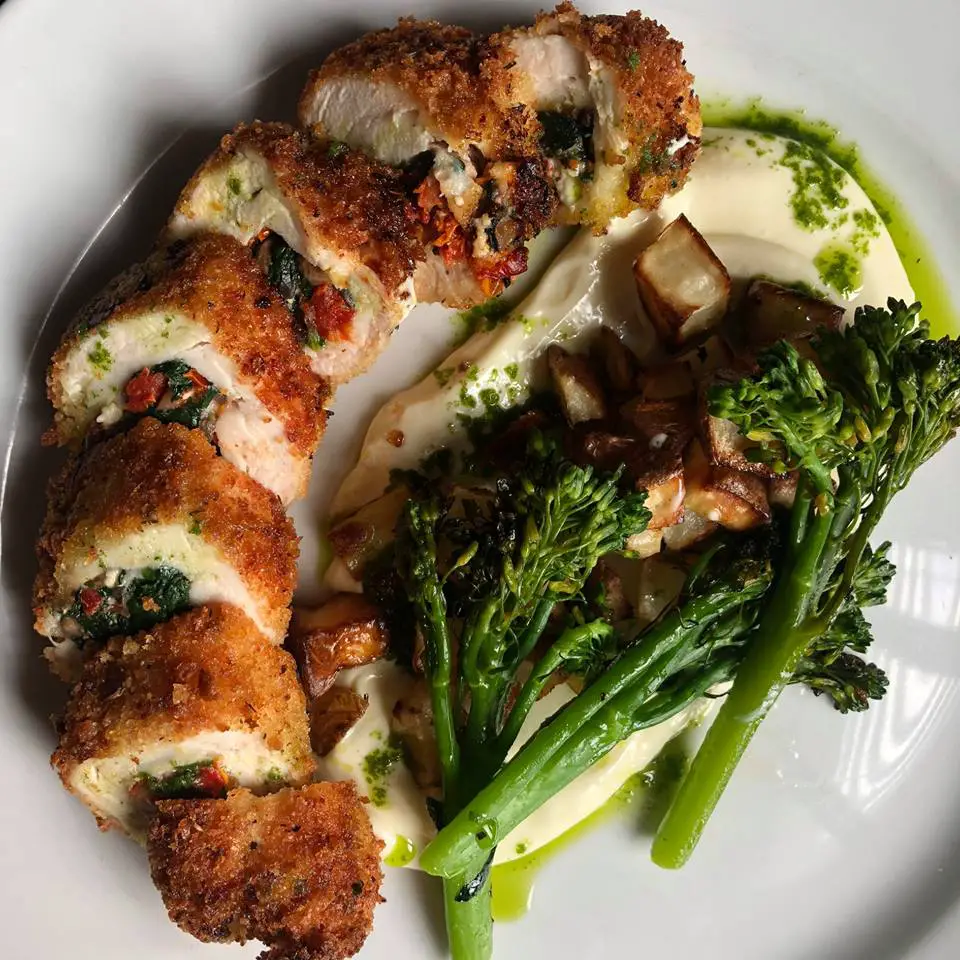 Chicken roulade stuffed with spinach at Jack Fry's in Louisville