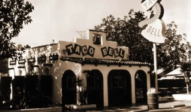 First Taco Bell restaurant opened by Glen Bell in Downey, California.