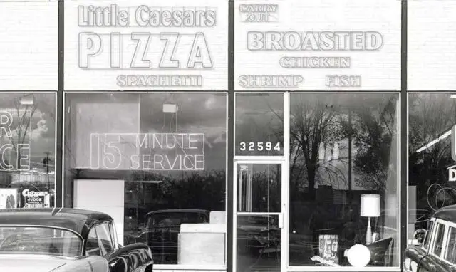 Picture of the orginal Little Caesars in Garden City Michigan, a suburb of Detroit. Opened in 1959 by Mike and Marian Illitch.