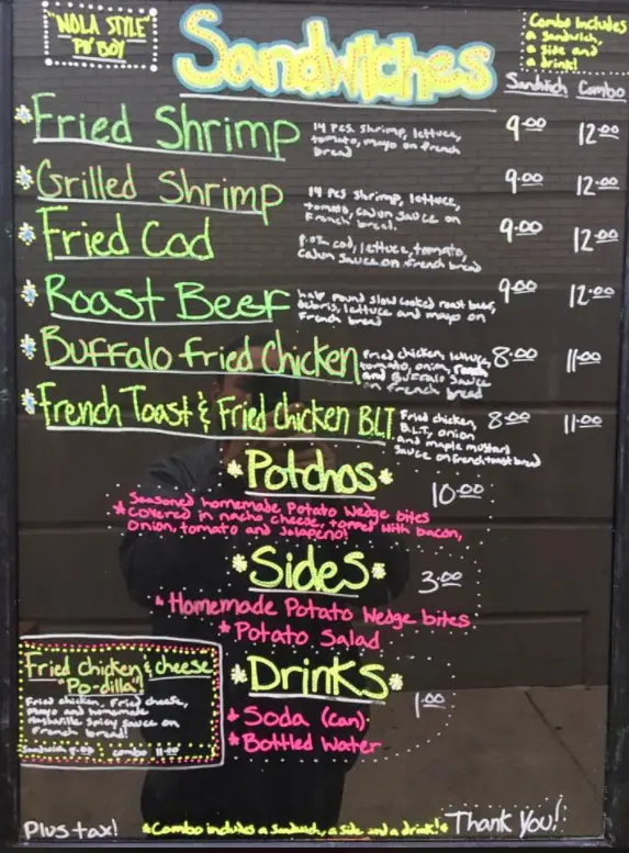 Captain's Kitchen Food Truck Menu